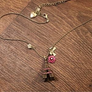 Betsey Johnson Eiffel Tower Charm Necklace